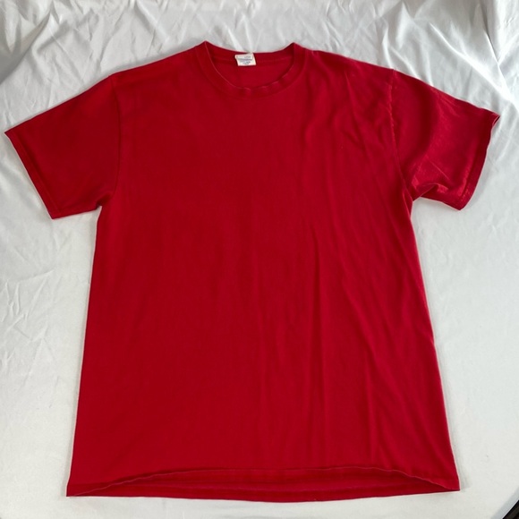 Port & Company Men’s Core Cotton Basic Red Tee - Picture 1 of 4